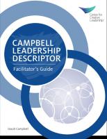 Campbell Leadership Descriptor Facilitator's Guide
 9781604916157, 9781604915440