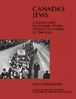 Canada's Jews: A Social and Economic Study of Jews in Canada in the 1930s
 9780773563940