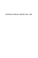 Canadian Annual Review of Politics and Public Affairs 1968
 9781442671829