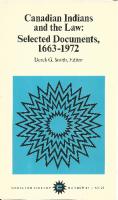 Canadian Indians and the Law: Selected Documents, 1663-1972
 9780773595446