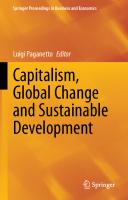 Capitalism, Global Change and Sustainable Development [1st ed.]
 9783030461423, 9783030461430