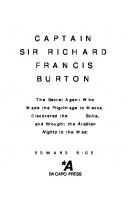 Captain Sir Richard Francis Burton
 0684191377, 9780684191379