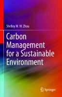 Carbon Management for a Sustainable Environment
 3030350614, 9783030350611