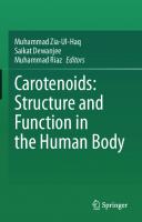Carotenoids: Structure and Function in the Human Body
 303046458X, 9783030464585