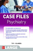 Case Files Psychiatry [6th Edition]
 1260468739, 9781260468731, 1260468747, 9781260468748