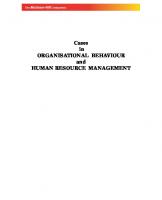 Cases in Organisational Behaviour and Human Resource Management
 9780070091108, 0070091102