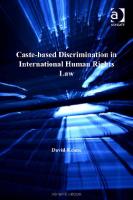 Caste-based Discrimination in International Human Rights Law
 0754671720, 9780754671725