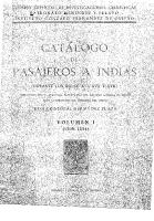 Catalogo de pasajeros a Indias durante los siglos XVI XVII y XVIII