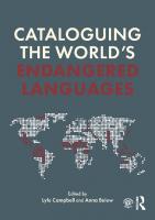 Cataloguing the World's Endangered Languages
 1138922080, 9781138922082