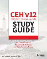 CEH v12 Certified Ethical Hacker Study Guide with 750 Practice Test Questions
 9781394186921, 9781394186877, 9781394186914, 1394186924