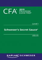 CFA Level 1 Schweser Secret Sauce 2019
 9781475478907