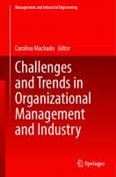 Challenges and Trends in Organizational Management and Industry (Management and Industrial Engineering) [1st ed. 2022]
 9783030980474, 9783030980481, 3030980472