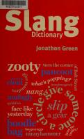 Chambers Slang Dictionary
 0550105638, 9780550105639