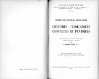 Chapitres théologiques, gnostiques et pratiques
 9782204053938
