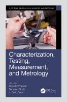 Characterization, Testing, Measurement, and Metrology [1 ed.]
 0367275155, 9780367275150