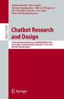 Chatbot Research and Design: Third International Workshop, CONVERSATIONS 2019, Amsterdam, The Netherlands, November 19–20, 2019, Revised Selected ... Applications, incl. Internet/Web, and HCI)
 3030395391, 9783030395391