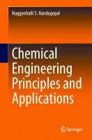 Chemical Engineering Principles and Applications
 9783031278785, 9783031278792