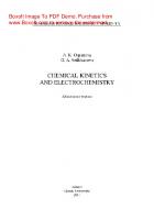 Chemical kinetics аnd electrochemistry. Educational manual