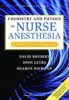 Chemistry and physics for nurse anesthesia : a student-centered approach [Third edition.]
 9780826107831, 0826107834