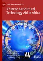 Chinese Agricultural Technology Aid in Africa (China and Globalization 2.0) [1st ed. 2022]
 9789811693953, 9789811693960, 9811693951