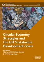 Circular Economy Strategies and the UN Sustainable Development Goals (Sustainable Development Goals Series)
 9819930820, 9789819930821