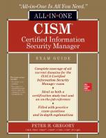CISM All-in-One
 9781260027044, 126002704X, 9781260027037, 1260027031