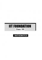 Class 8 Mathematics - BeTOPPERS IIT Foundation Series - 2022 Edition