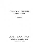 Classical Chinese: A Basic Reader
 9781400885640