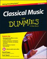 Classical Music For Dummies [2 ed.]
 111904975X, 9781119049753