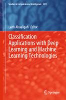 Classification Applications with Deep Learning and Machine Learning Technologies
 9783031175756, 9783031175763