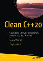 Clean C++20: Sustainable Software Development Patterns and Best Practices [2 ed.]
 1484259483, 9781484259481