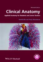 Clinical Anatomy: Applied Anatomy for Students and Junior Doctors [13. ed.]
 1118373774, 9781118373774