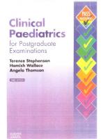 Clinical Paediatrics for Postgraduate Examinations [3 ed.]
 0443070415, 9780443070419