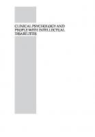 Clinical Psychology and People with Intellectual Disabilities
 9780470029718, 9780470029725, 0470029714