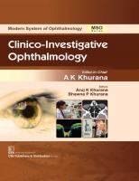 Clinico-Investigative Ophthalmology (Modern System of Ophthalmology (MSO) Series) [1/e ed.]
 9789387964181, 9387964183