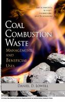 Coal Combustion Waste: Management and Beneficial Uses : Management and Beneficial Uses [1 ed.]
 9781617610820, 9781617289620
