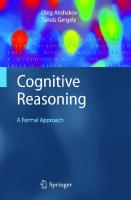 Cognitive Reasoning
 354043058X, 9783540430582