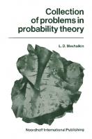 Collection of problems in probability theory
 9789401023603, 9789401023580, 9401023603