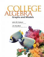 College Algebra: Graphs & Models
 0073519545, 9780073519548