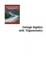 College Algebra with Trigonometry [9 ed.]
 0071221751, 9780071221757