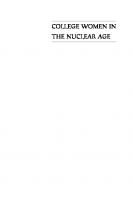 College Women In The Nuclear Age: Cultural Literacy and Female Identity, 1940-1960
 9780813553191