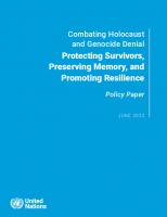 Combating Holocaust and Genocide Denial