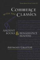Commerce with the Classics: Ancient Books and Ancient Readers
 9780472106264, 9780472034383