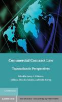 Commercial Contract Law : Transatlantic Perspectives
 9781107306769, 9781107028081