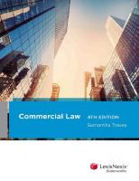 Commercial law [Fourth edition.]
 9780409343045, 0409343048