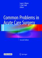 Common Problems in Acute Care Surgery [2 ed.]
 9783319427904, 3319427903, 9783319427928, 331942792X