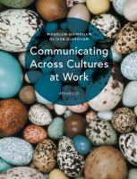Communicating Across Cultures at Work
 9781137526366, 113752636X