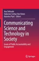 Communicating Science and Technology in Society: Issues of Public Accountability and Engagement [1st ed.]
 9783030528843, 9783030528850
