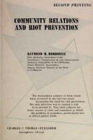 Community Relations and Riot Prevention [2 ed.]
 0398013241, 9780398013240