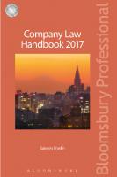 Company Law Handbook 2017
 9781784514396, 9781784514365, 9781784514389